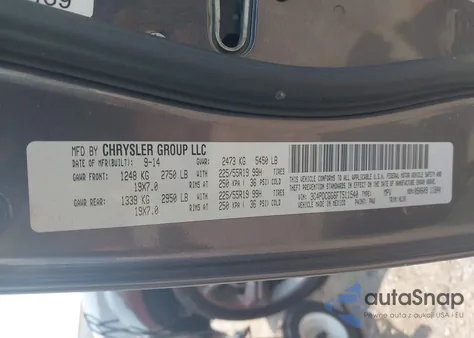 2015 Dodge Journey Crossroad из США, поврежденный, VIN 3C4PDCGG6FT511540